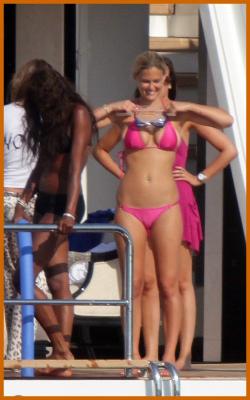 Bar Refaeli Bikinis on a Boat!